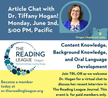 The Reading League, Flyer for Tiffany Hogan (8.5 x 11 in) (1)